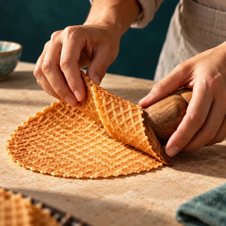 Elaboración manual de nuestros cucuruchos artesanos